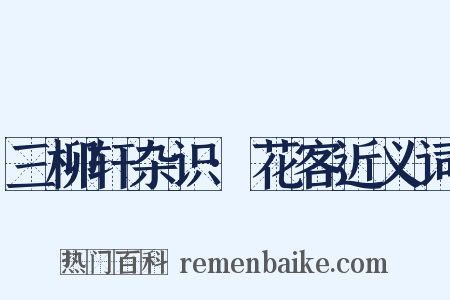 三柳轩杂识·花客近义词是什么意思的图片